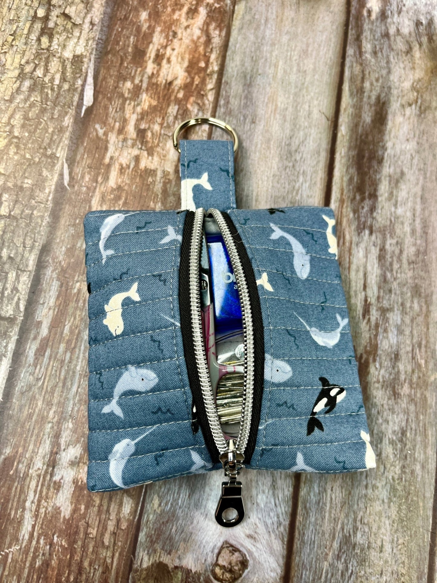 Mini Zip Pouch - Orca’s - Uphouse Crafts