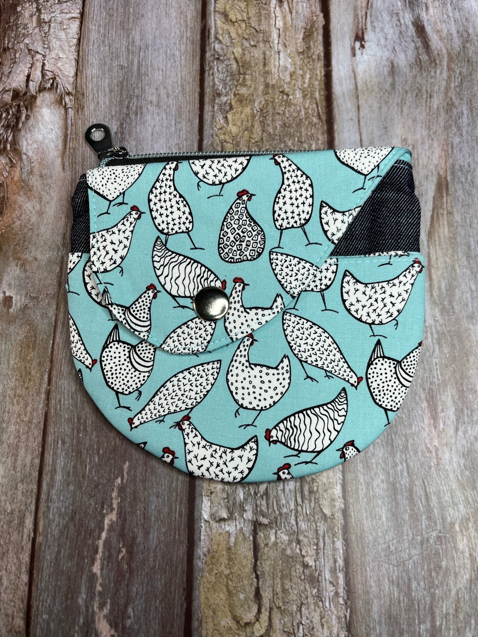 Mint Chicken Round Wing Zip Purse - Uphouse Crafts