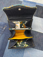 Mustard Teal Sheep Wool Purse - Uphouse Crafts