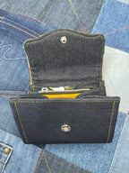 Mustard Teal Sheep Wool Purse - Uphouse Crafts
