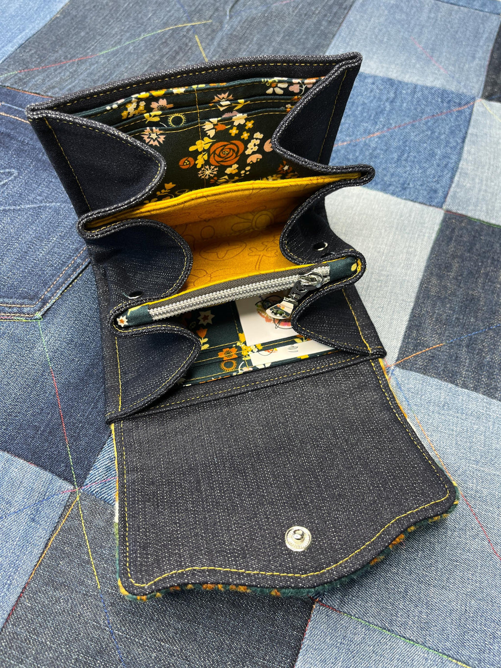 Mustard Teal Sheep Wool Purse - Uphouse Crafts