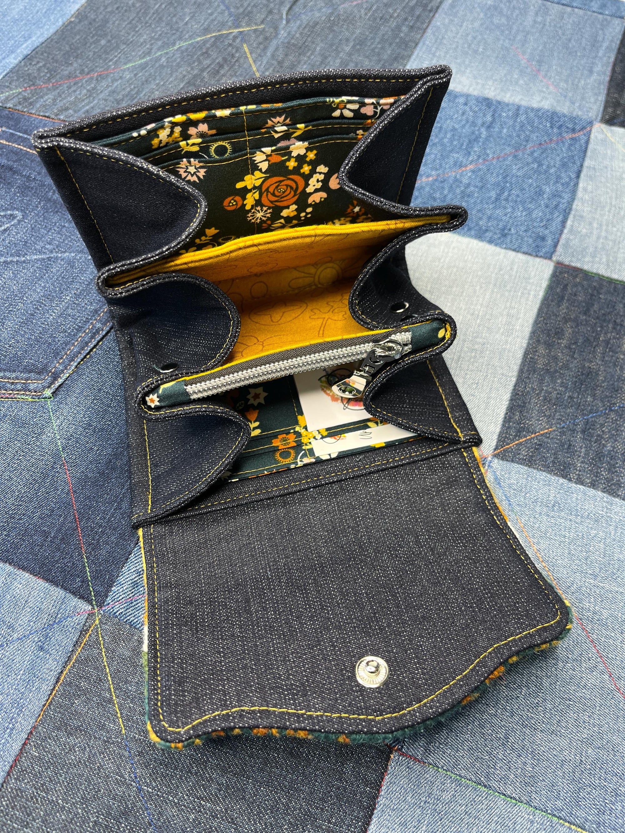 Mustard Teal Sheep Wool Purse - Uphouse Crafts