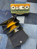 Mustard Teal Sheep Wool Purse - Uphouse Crafts
