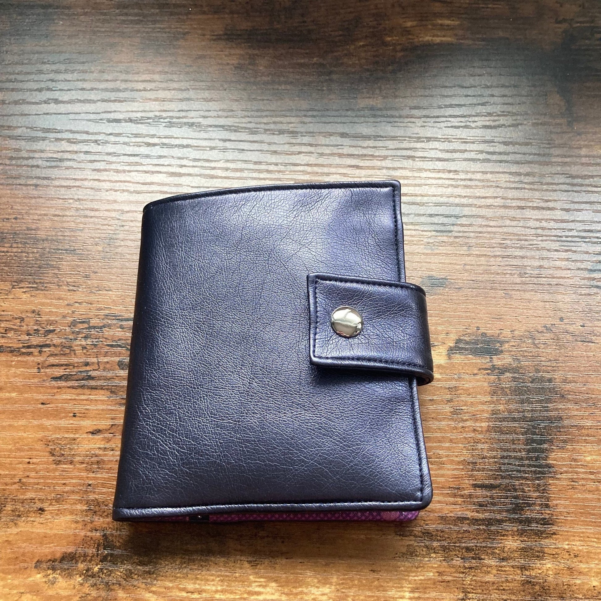 Navy Faux Leather Bi - Fold Wallet - Uphouse Crafts