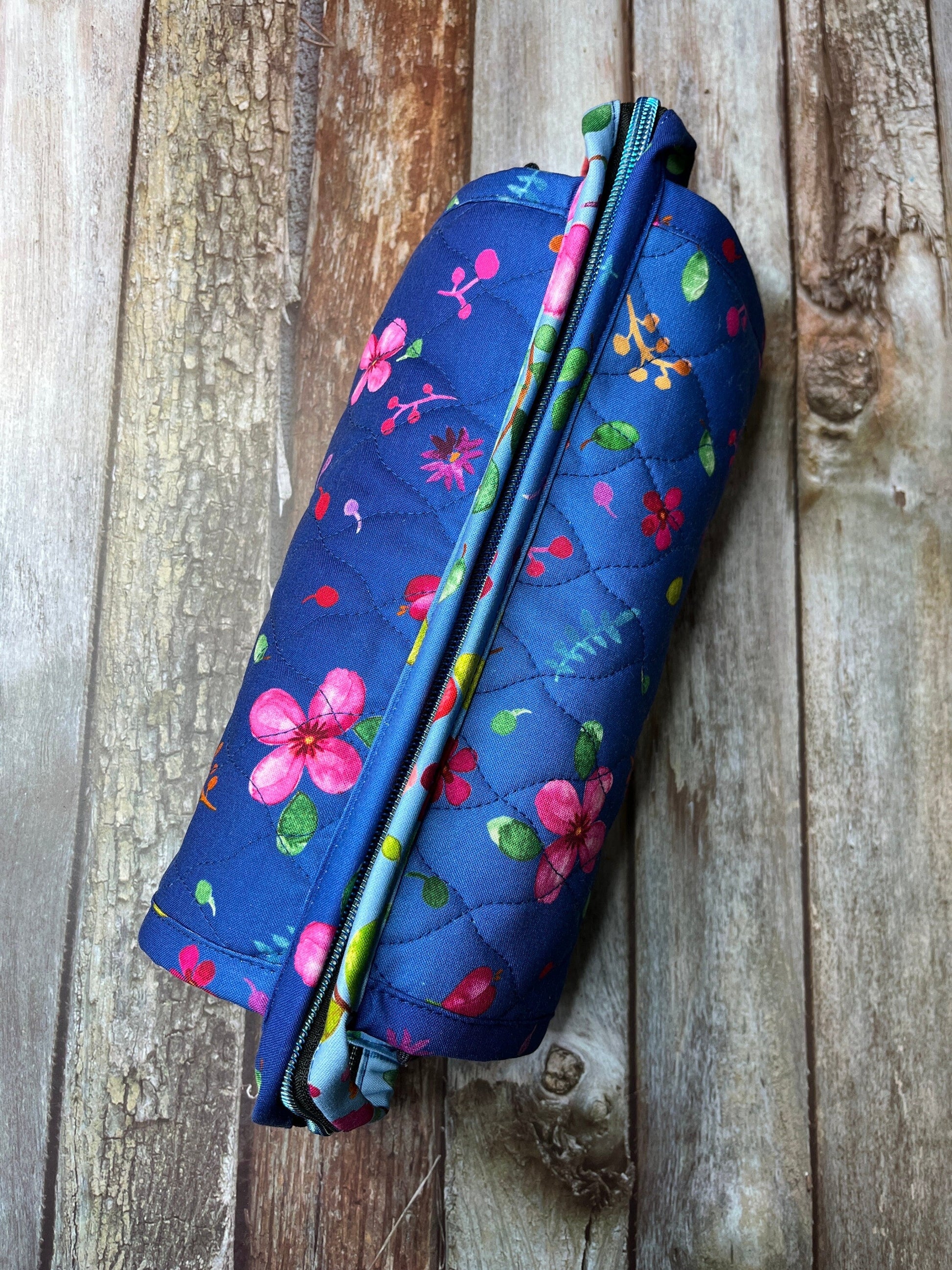 Navy Floral Sew Together Bag - Uphouse Crafts