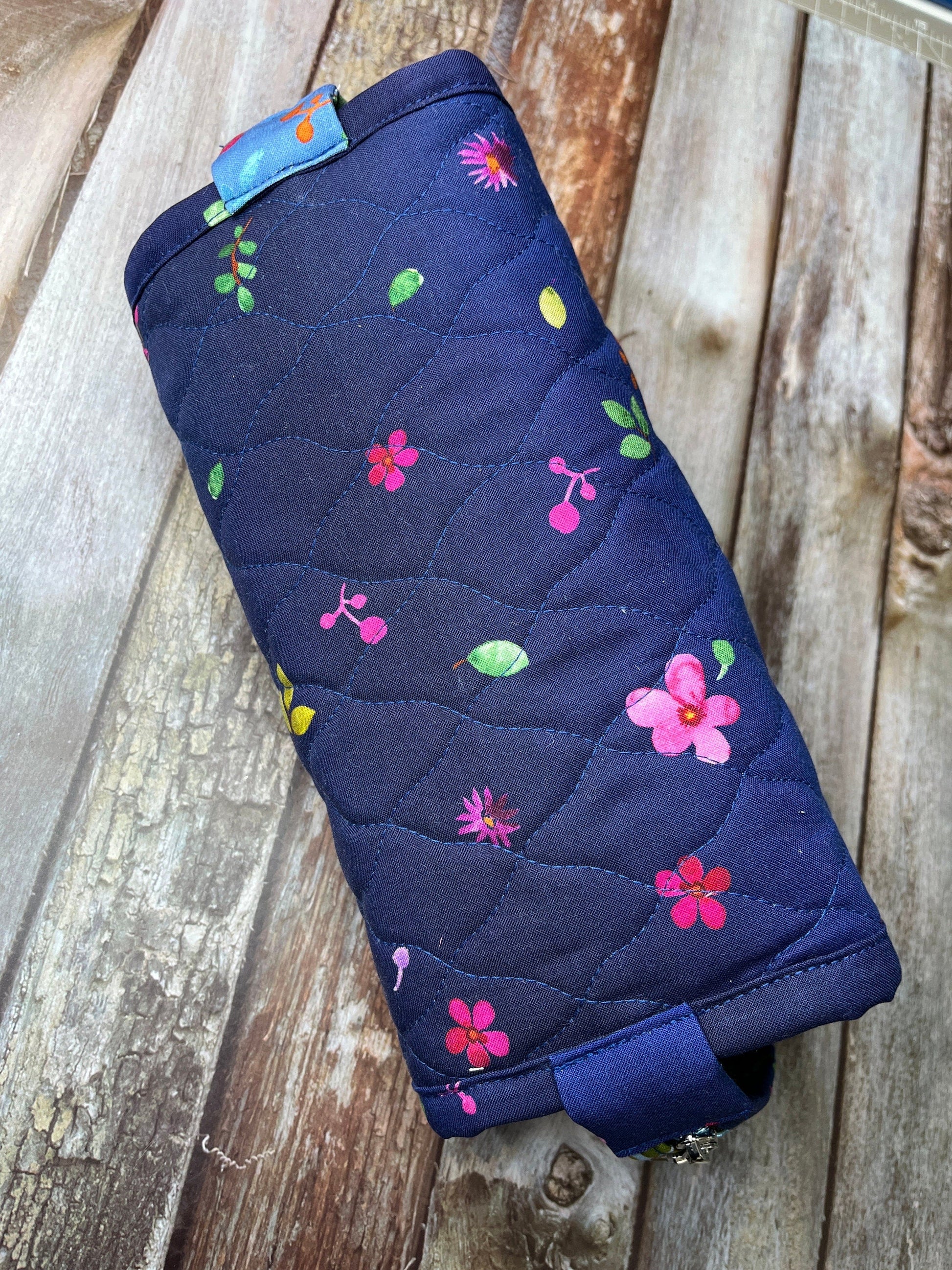 Navy Floral Sew Together Bag - Uphouse Crafts