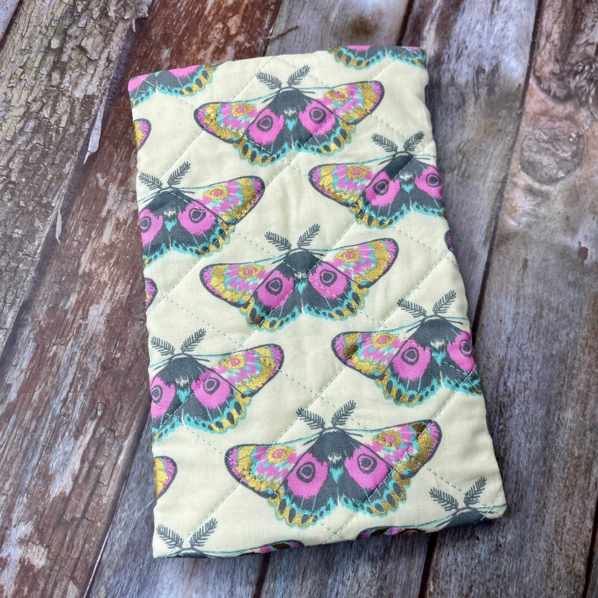 Notebook Pencil Case - Cream Lilac Butterfly