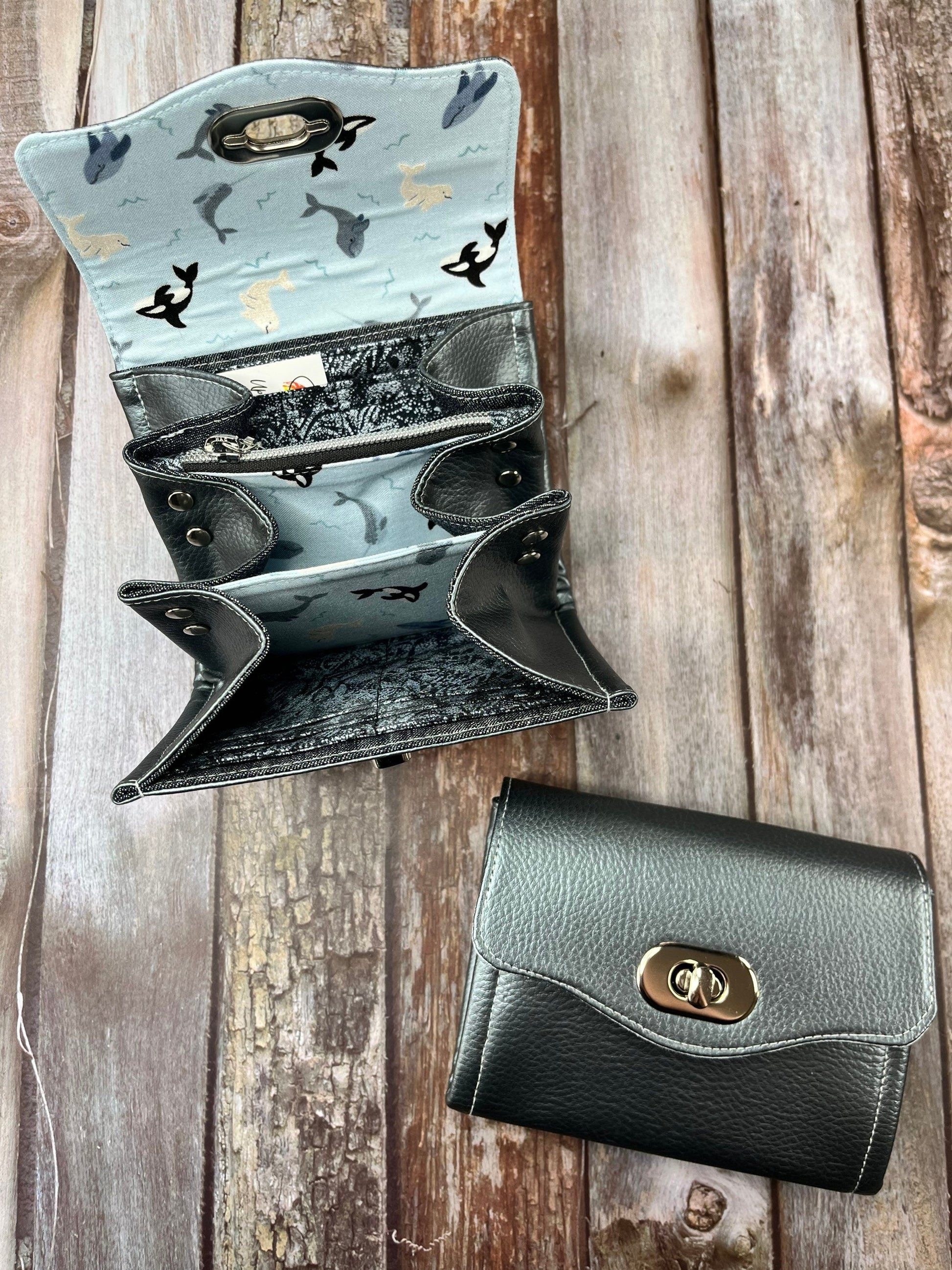 Orca Faux Leather Clutch Wallet | Vegan Leather Purse - Uphouse Crafts