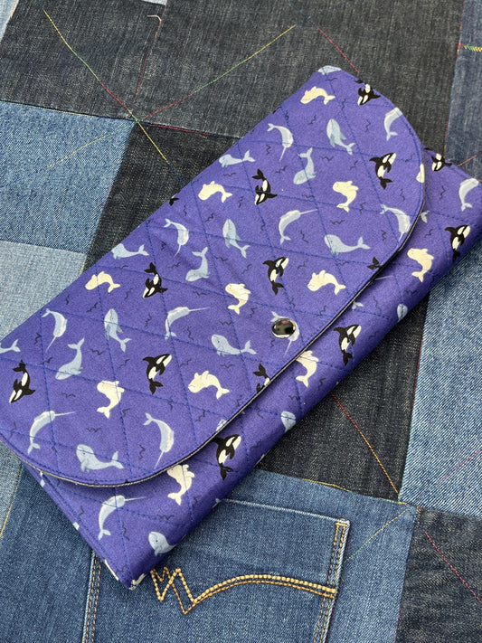 Orca Knitting Needle Case & Zip Pouch - Uphouse Crafts