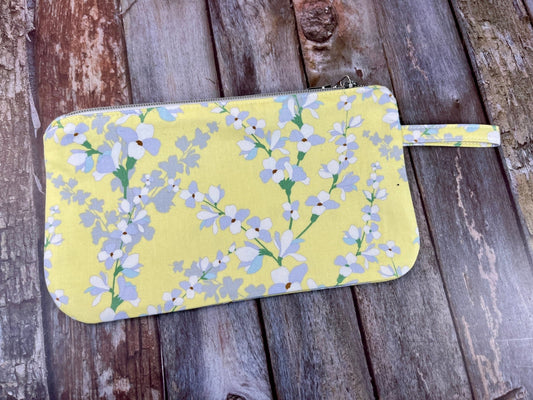 Pale Yellow Make Up Pouch, Pencil Case - Uphouse Crafts
