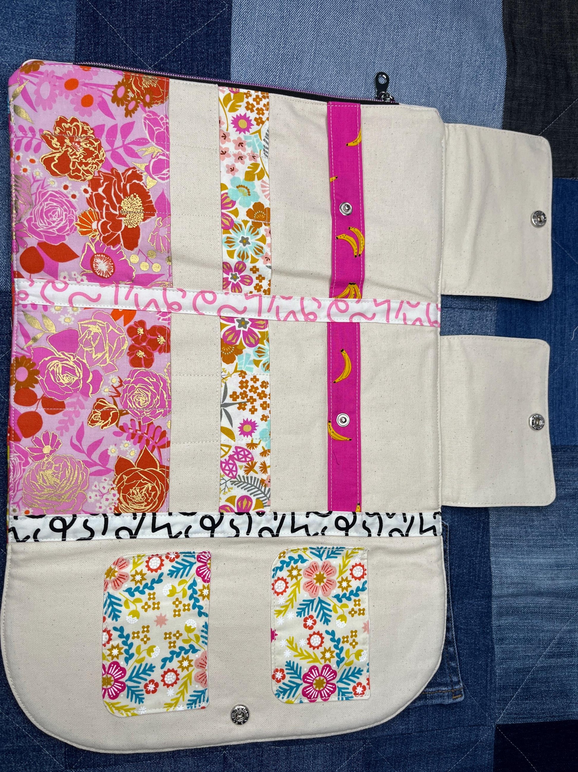 Patchwork Knitting Needle Case & Zip Pouch - Uphouse Crafts