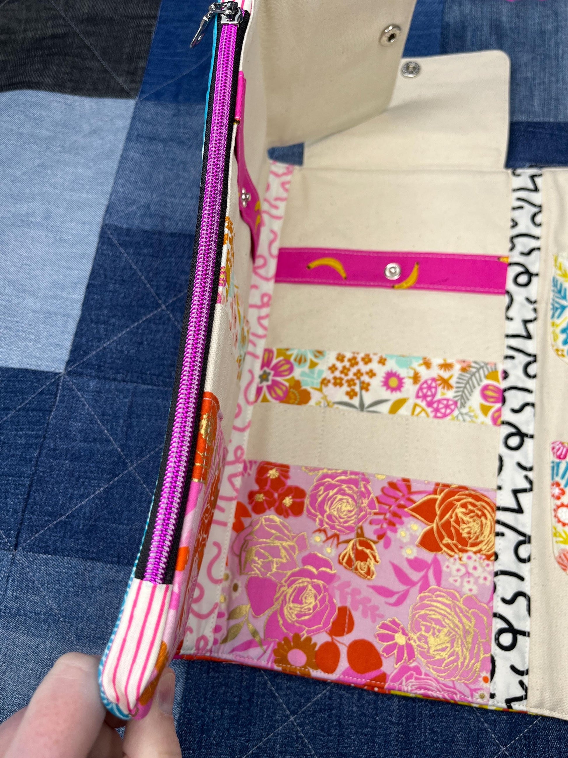 Patchwork Knitting Needle Case & Zip Pouch - Uphouse Crafts