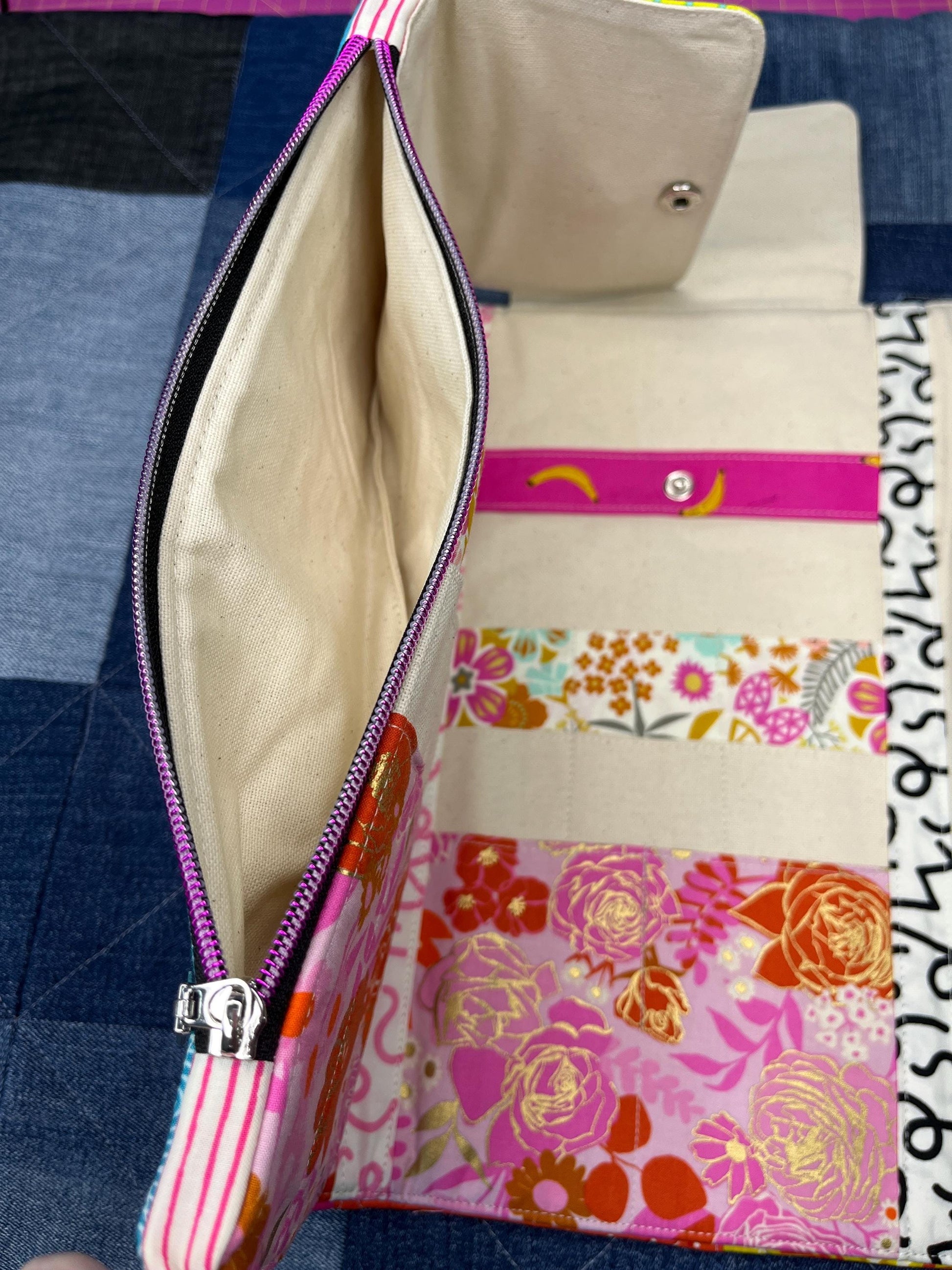 Patchwork Knitting Needle Case & Zip Pouch - Uphouse Crafts