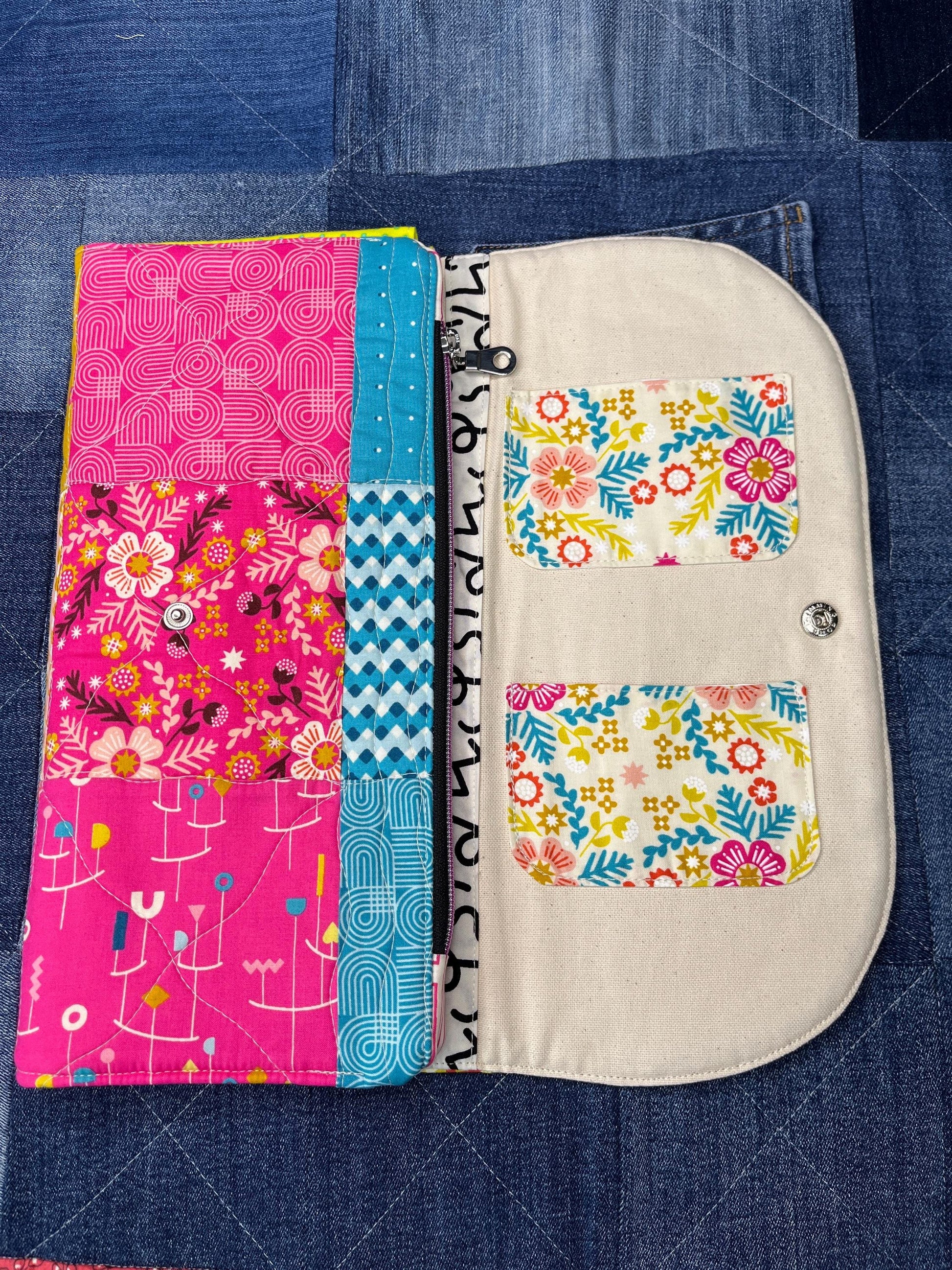 Patchwork Knitting Needle Case & Zip Pouch - Uphouse Crafts