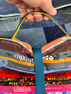 Patchwork Selvedge Roll Top Tote Bag 2 - Uphouse Crafts