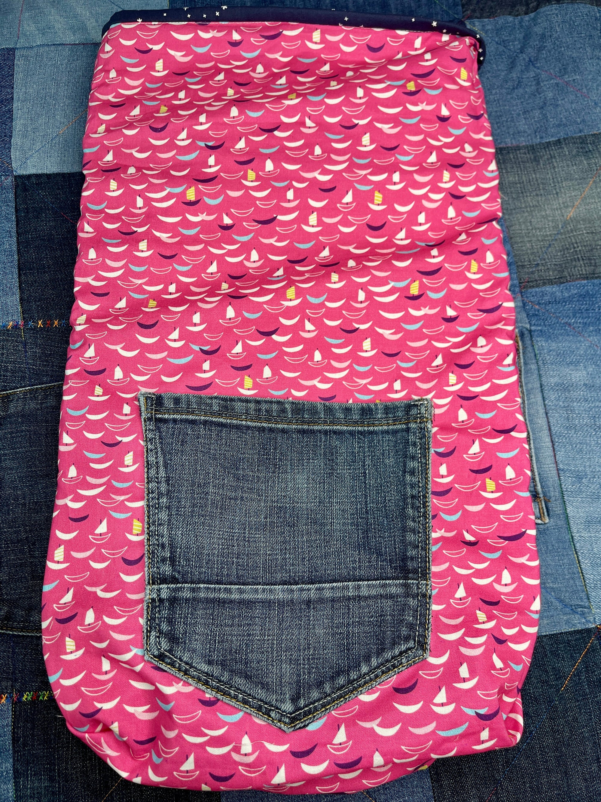 Patchwork Selvedge Roll Top Tote Bag - Uphouse Crafts