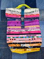Patchwork Selvedge Roll Top Tote Bag - Uphouse Crafts