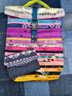 Patchwork Selvedge Roll Top Tote Bag - Uphouse Crafts