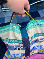 Patchwork Selvedge Roll Top Tote Bag - Uphouse Crafts