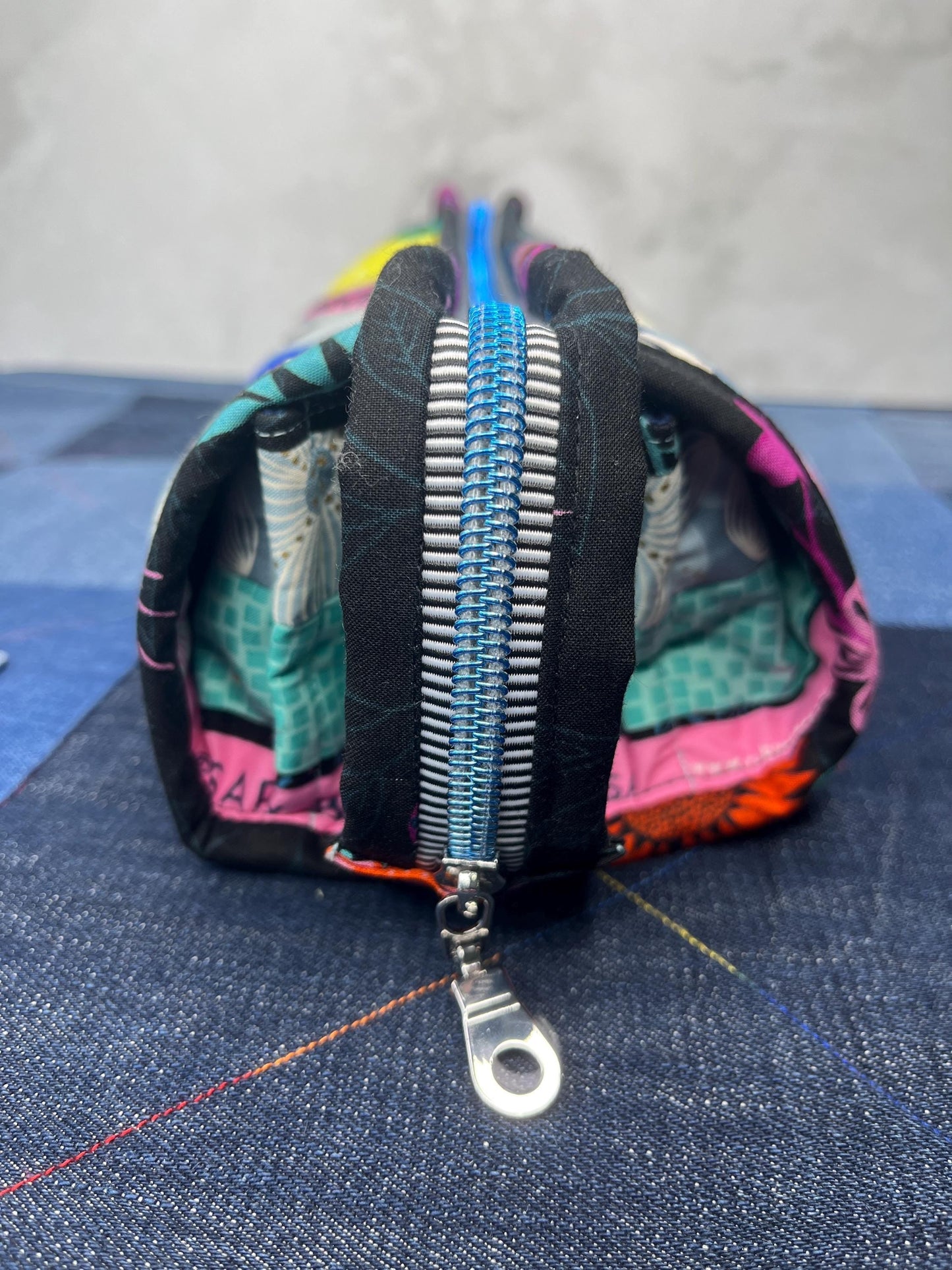 Pink Aqua Selvedge Sew Together Bag