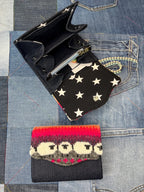 Pink Grey Sheep Wool Purse - Uphouse Crafts