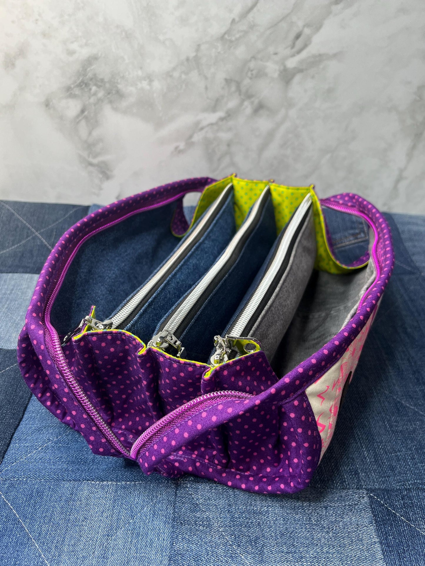 Pink Purple Sew Together Bag - Uphouse Crafts