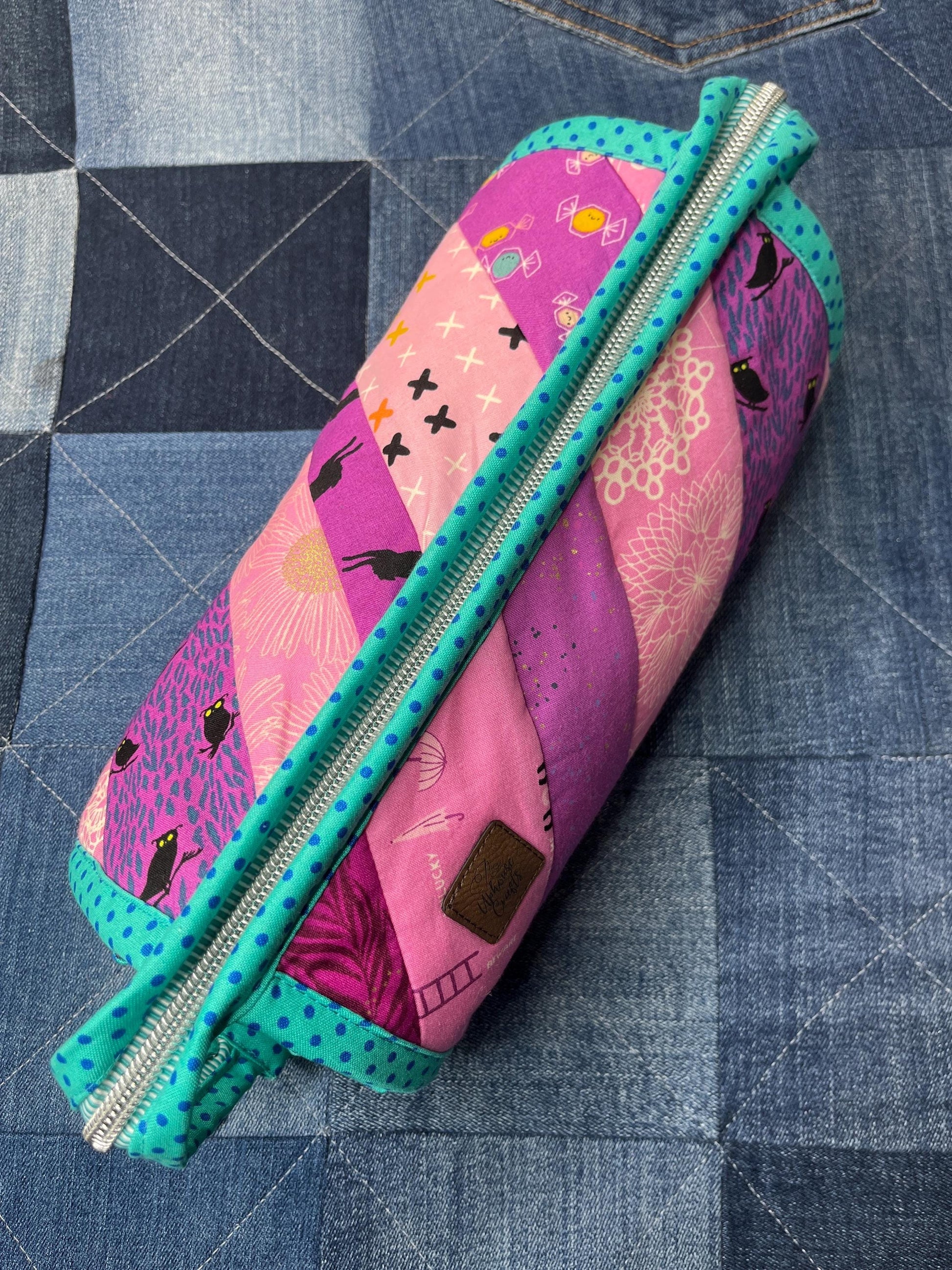 Pink Purple Teal Sew Together Bag - Uphouse Crafts