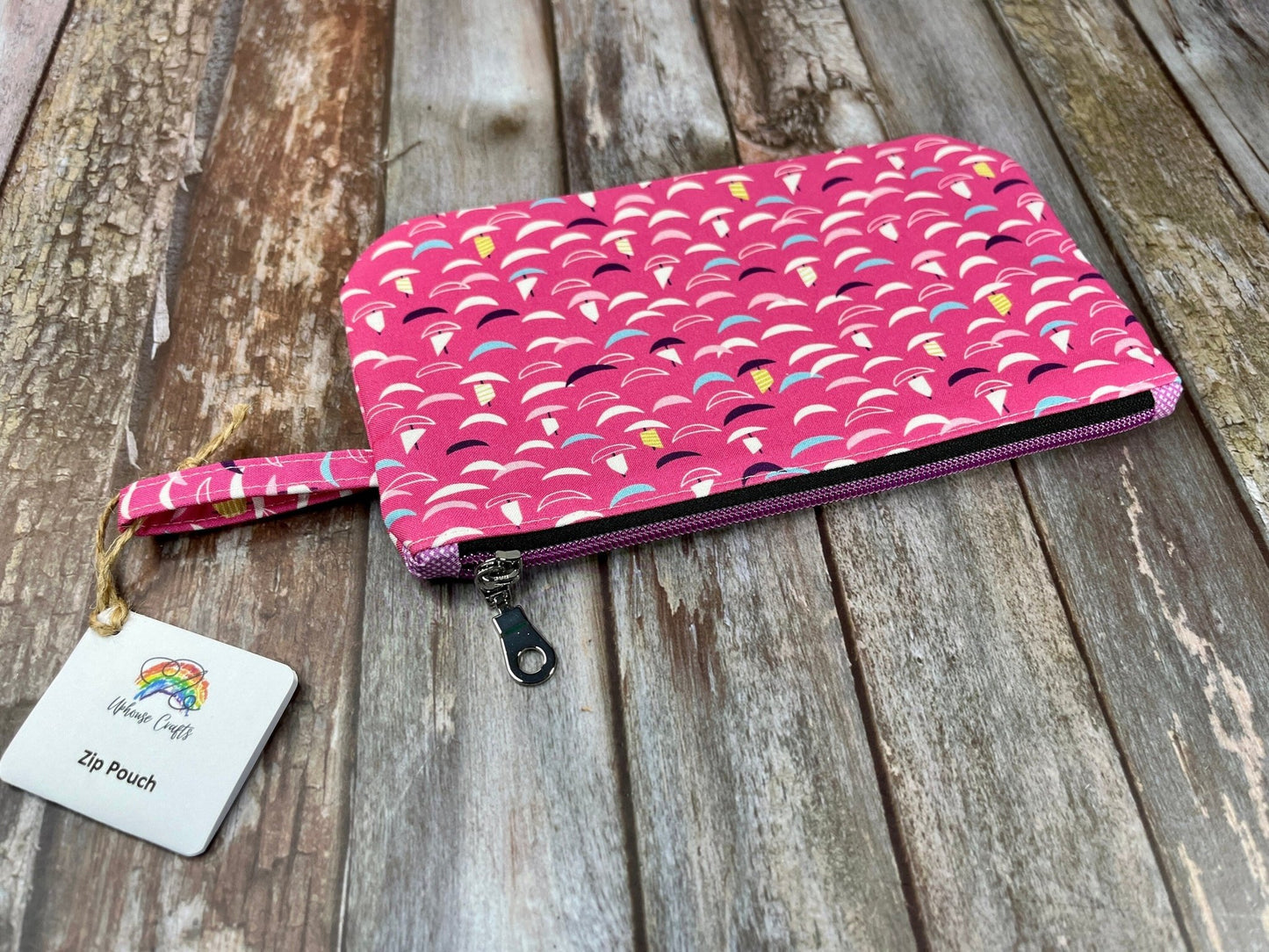 Pink Sailing Boat Make Up Pouch, Pencil Case - Uphouse Crafts