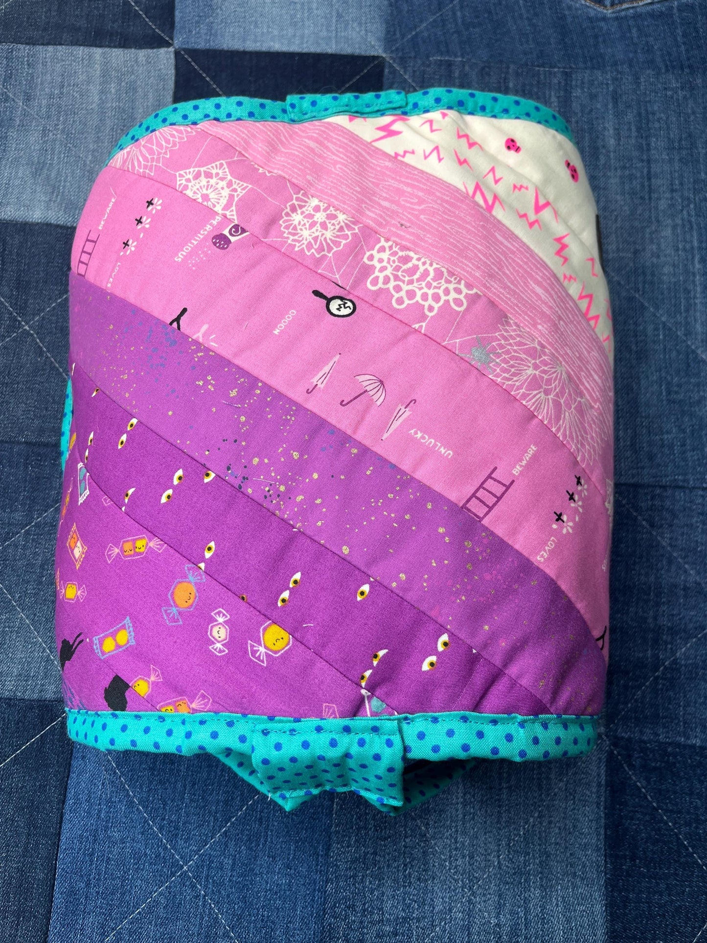 Pink Teal Sew Together Bag - Uphouse Crafts