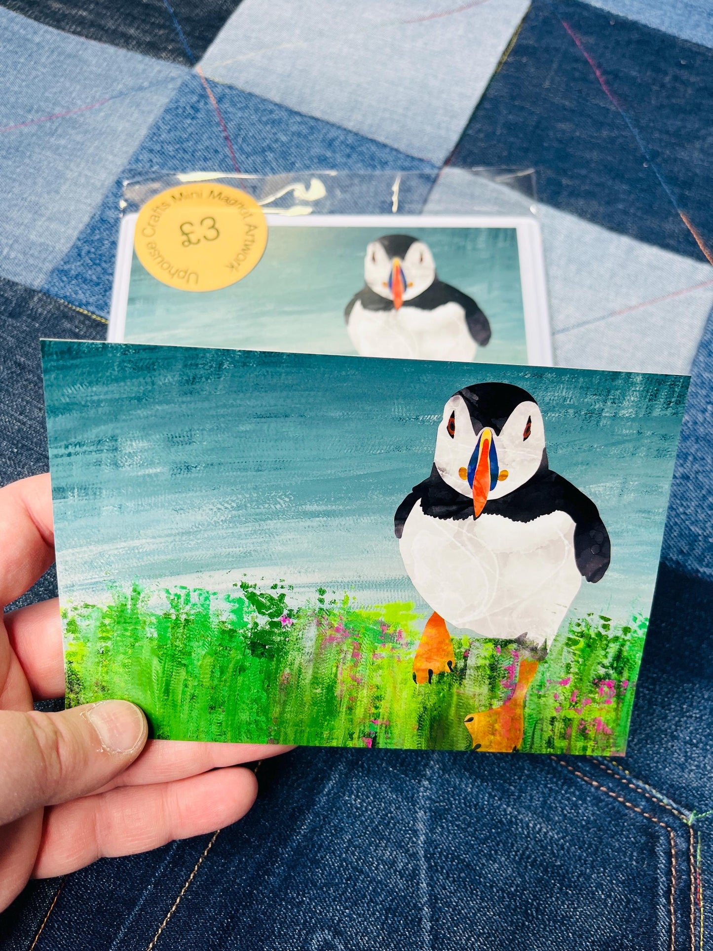 Puffin Fridge Magnet 4”x6” size - Uphouse Crafts