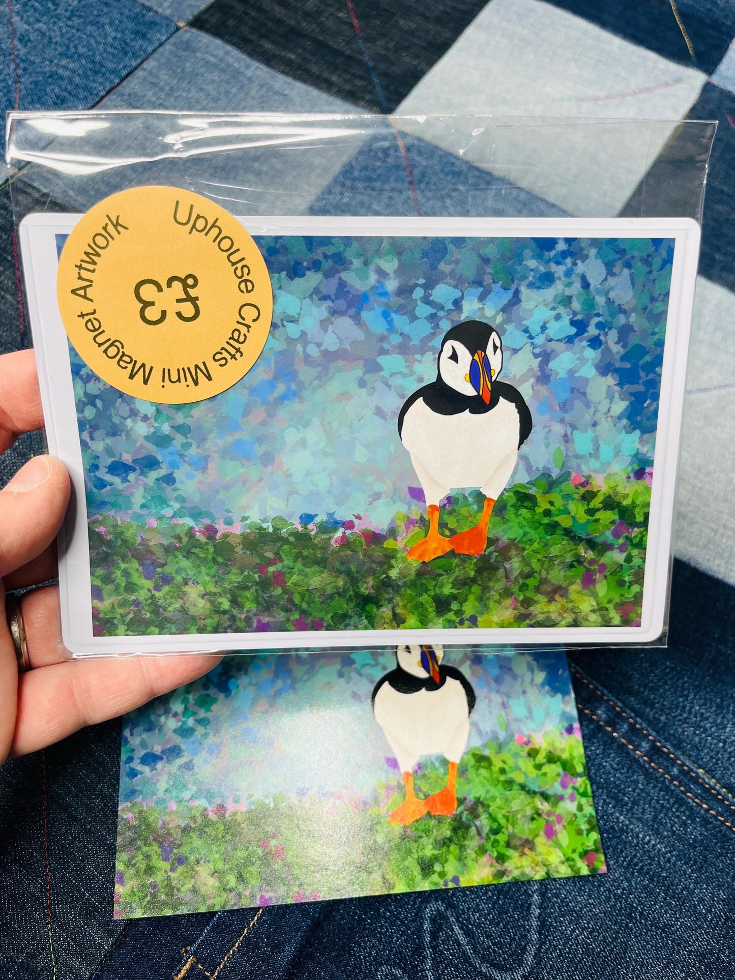 Puffin Fridge Magnet 4”x6” size 1