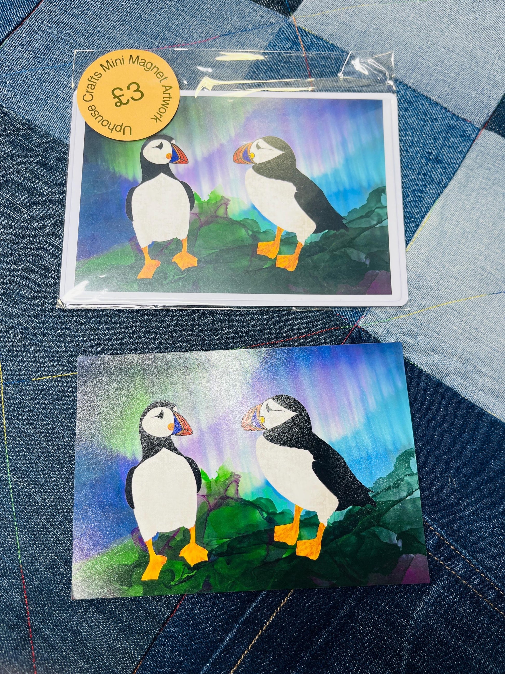 Puffin Fridge Magnet 4”x6” size - Uphouse Crafts