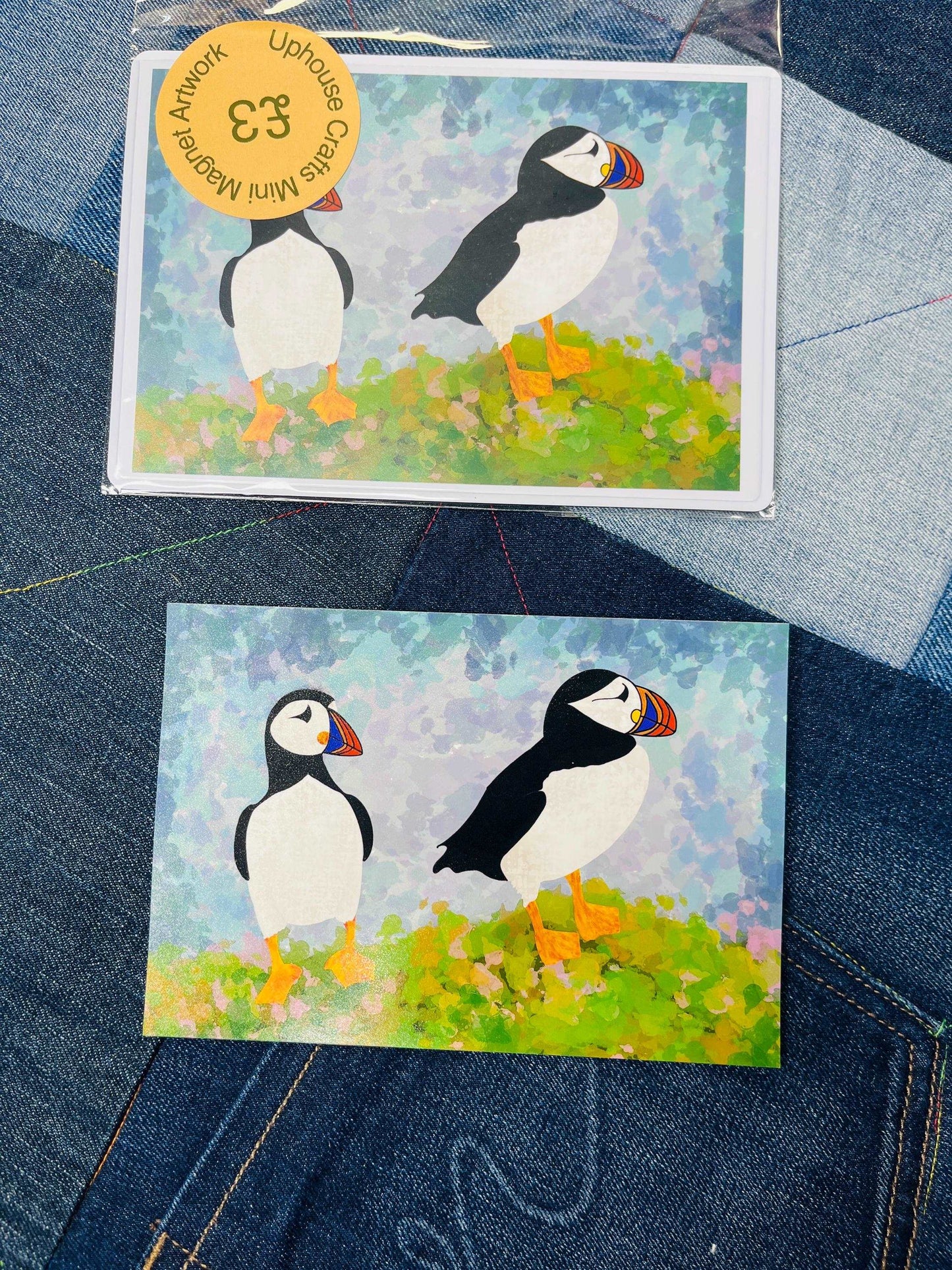 Puffin Fridge Magnet 4”x6” size