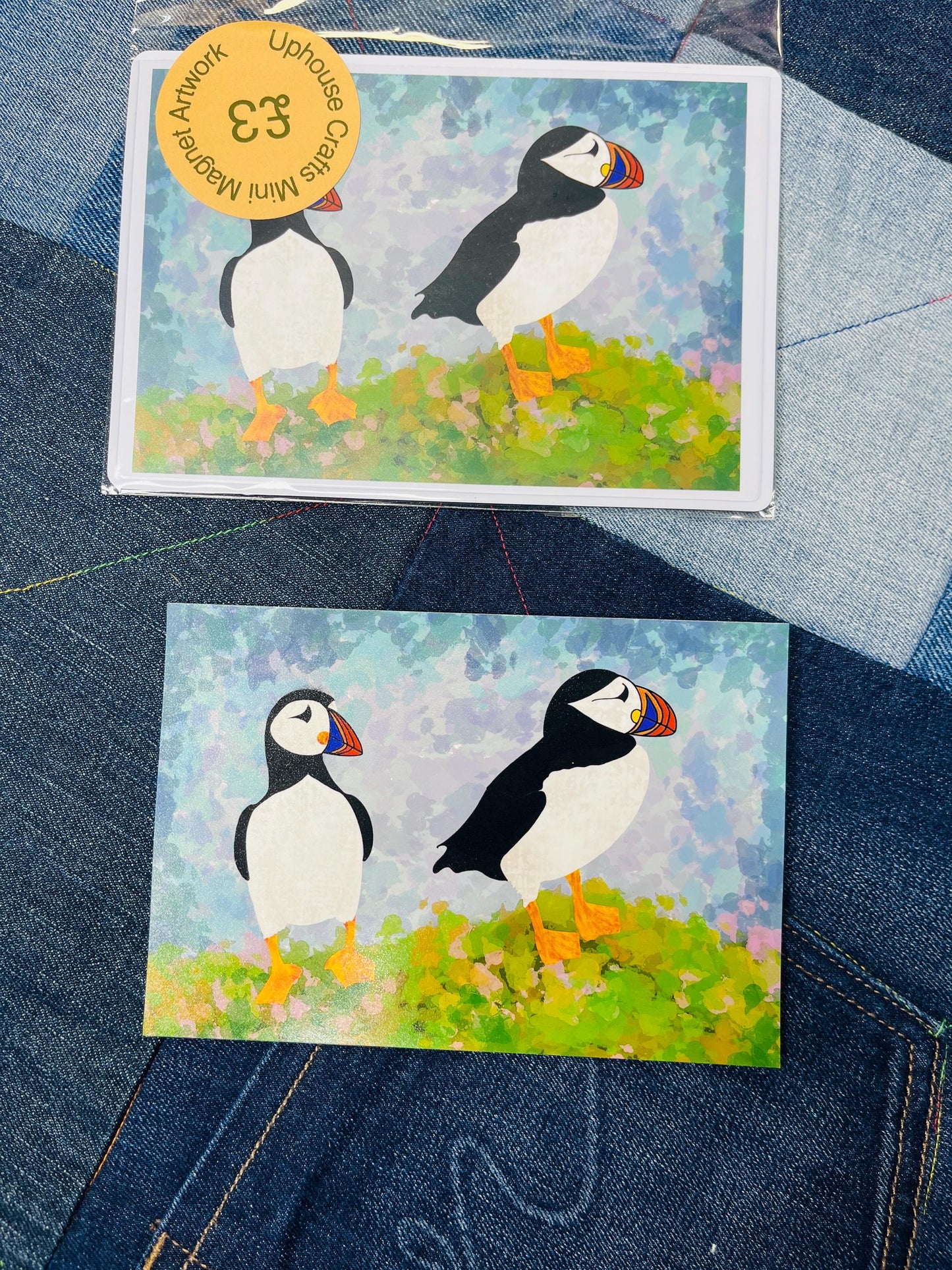 Puffin Fridge Magnet 4”x6” size 2