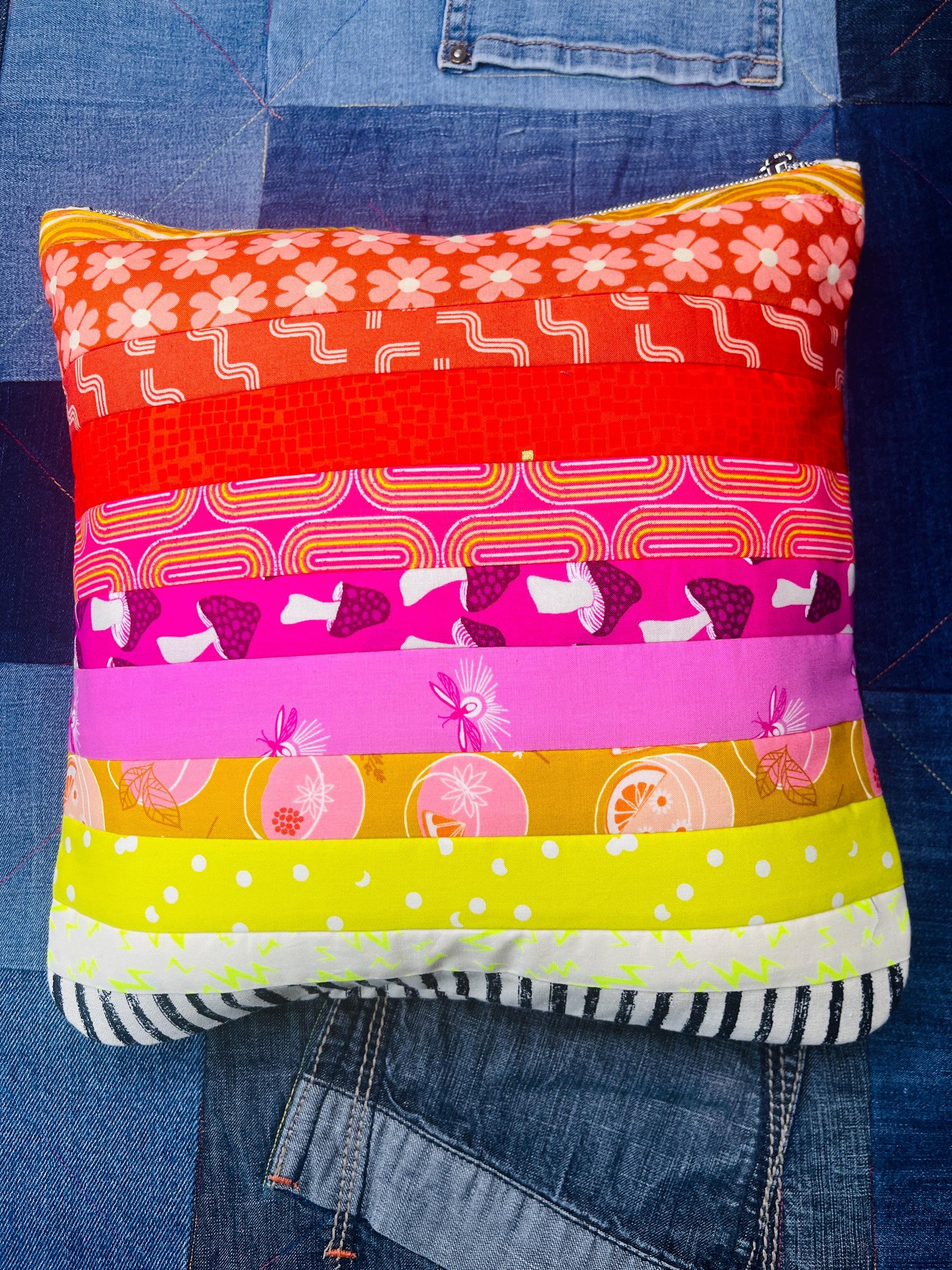 Rainbow Ombré Project Zip Pouch