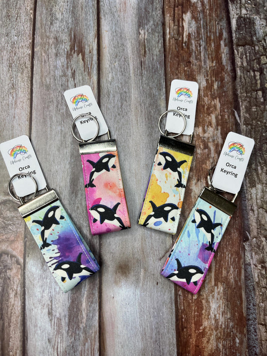 Rainbow Orca Keyring - Uphouse Crafts