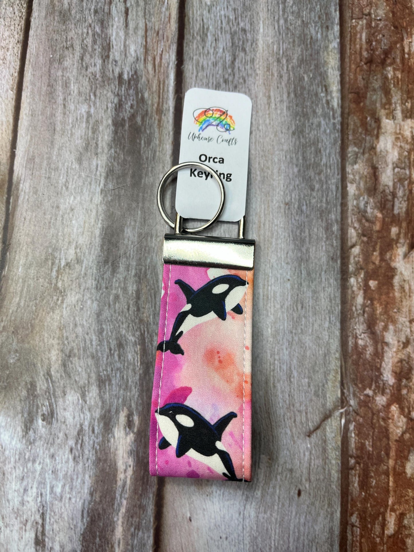 Rainbow Orca Keyring - Uphouse Crafts