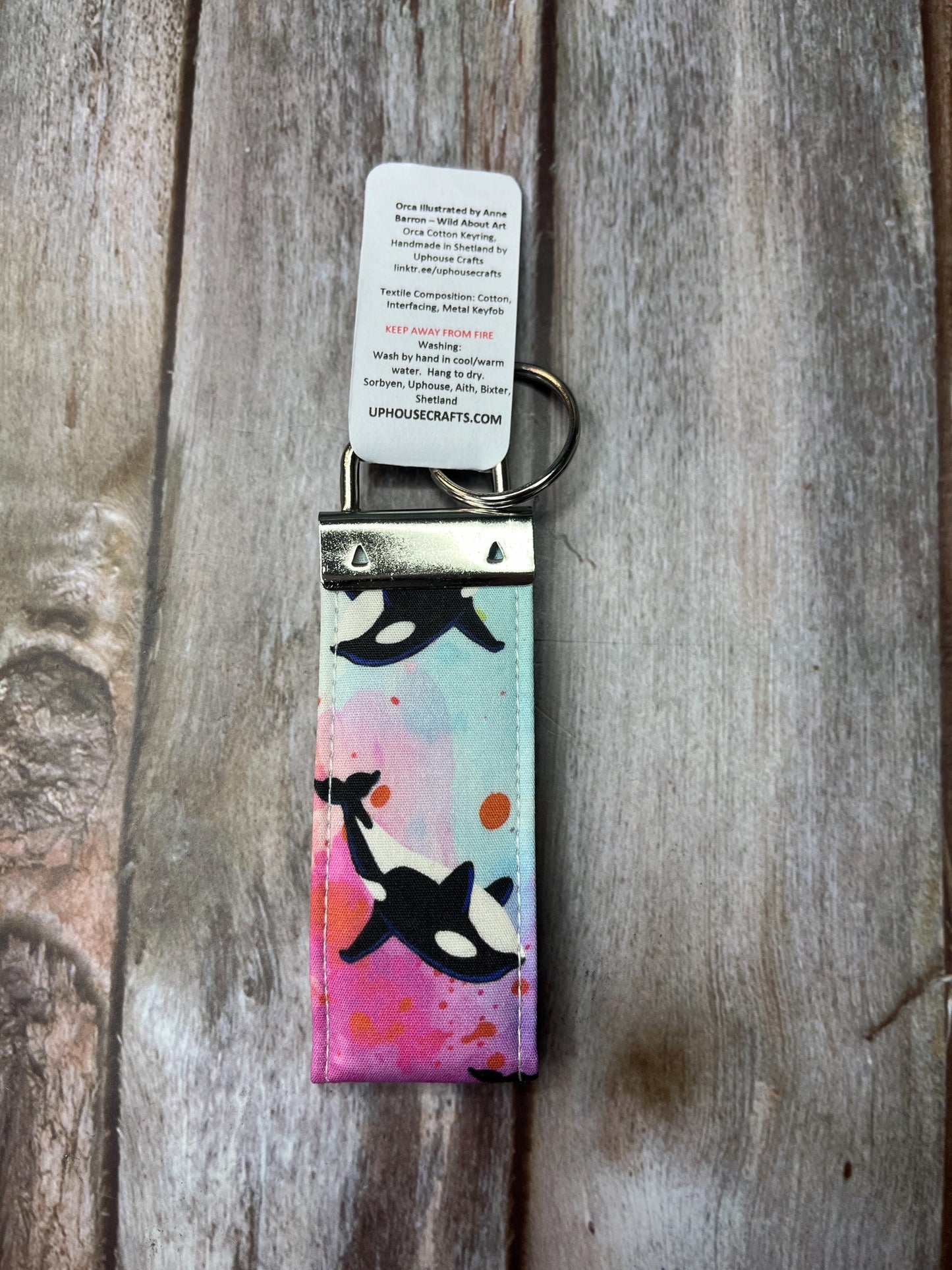 Rainbow Orca Keyring - Uphouse Crafts