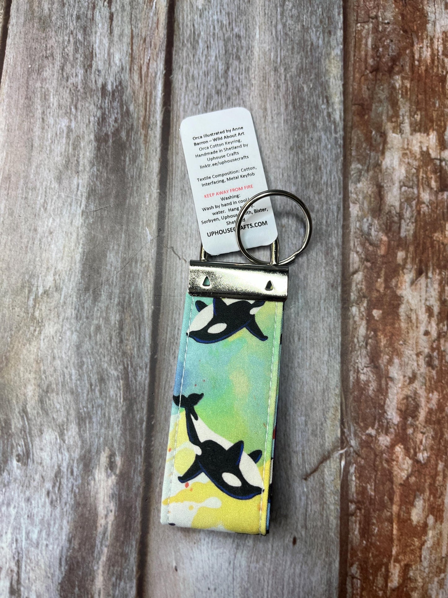 Rainbow Orca Keyring - Uphouse Crafts