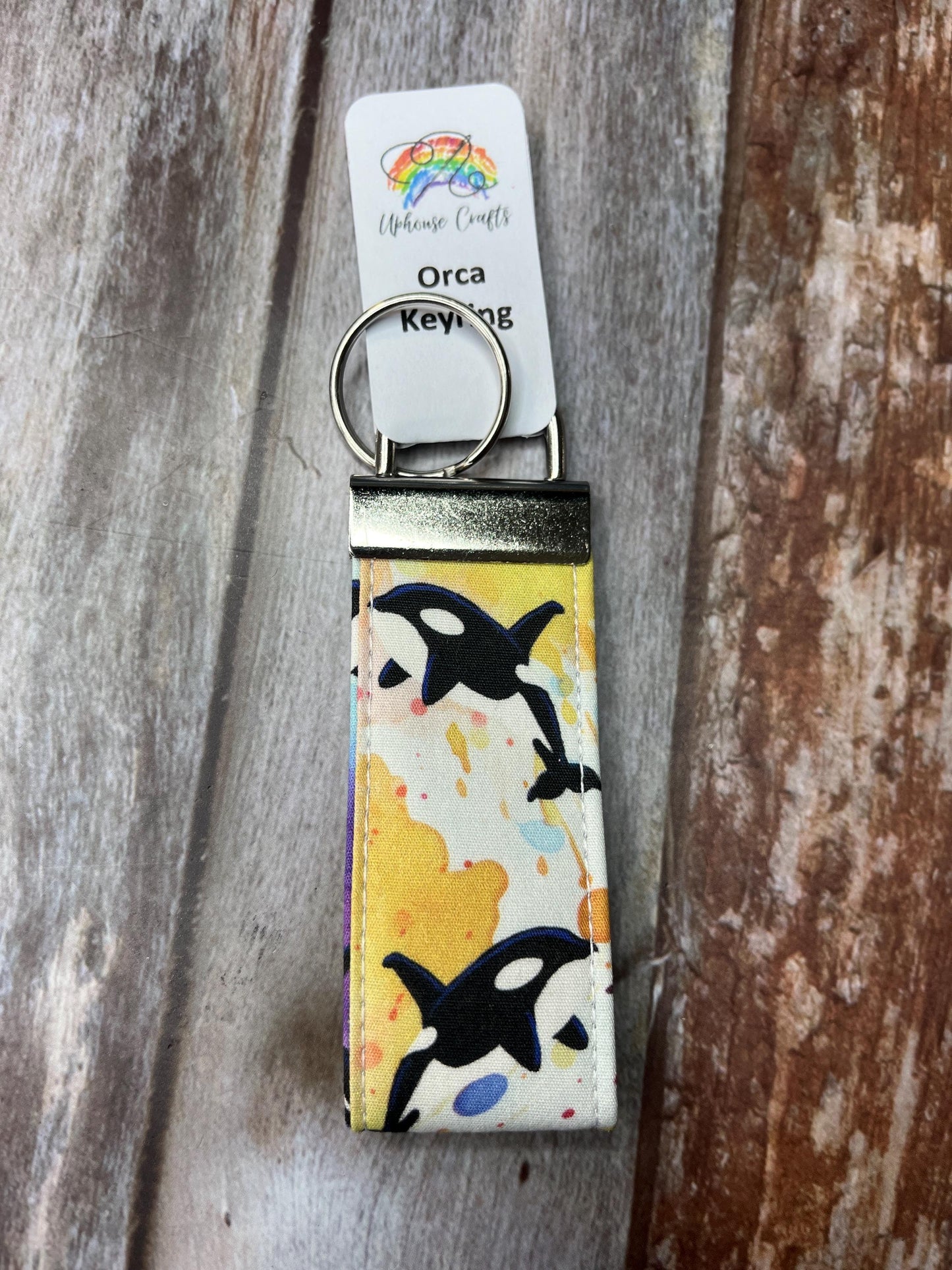 Rainbow Orca Keyring - Uphouse Crafts