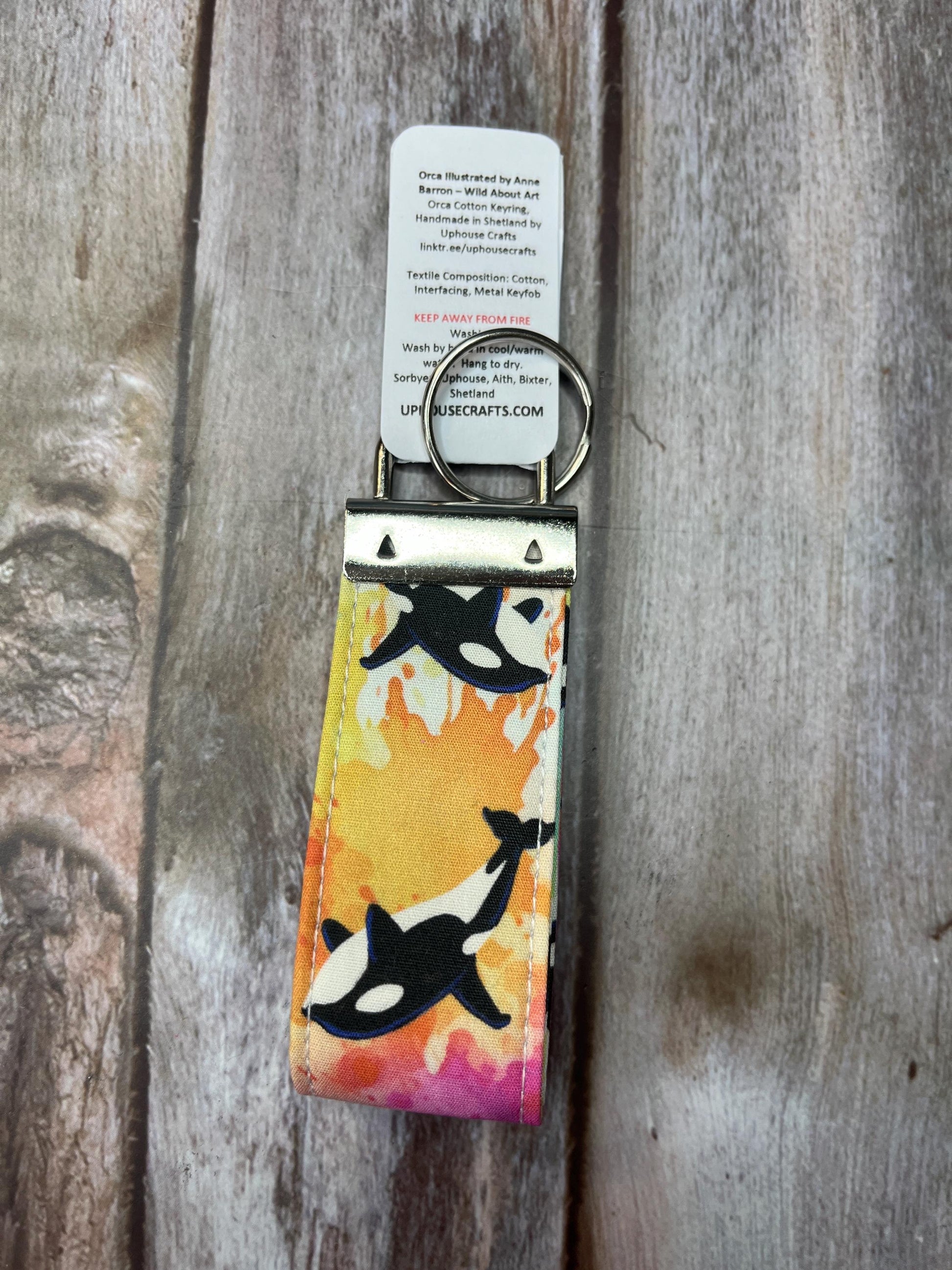 Rainbow Orca Keyring - Uphouse Crafts