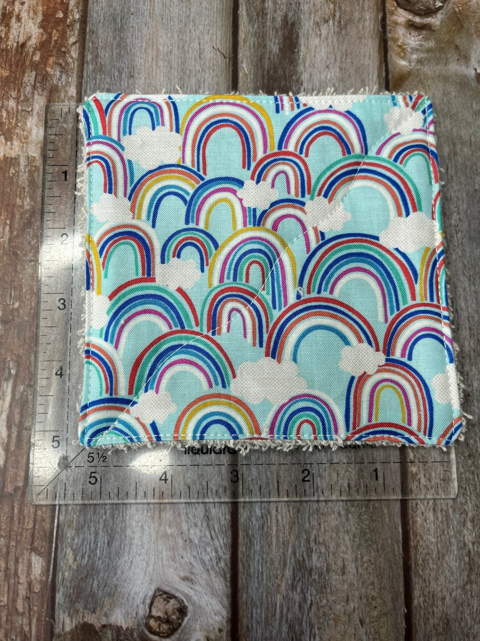 Rainbow Reusable Cotton Pads, Reusable Make Up Wipes, Reusable Cotton Baby Wipes, Rainbow Gift - Uphouse Crafts
