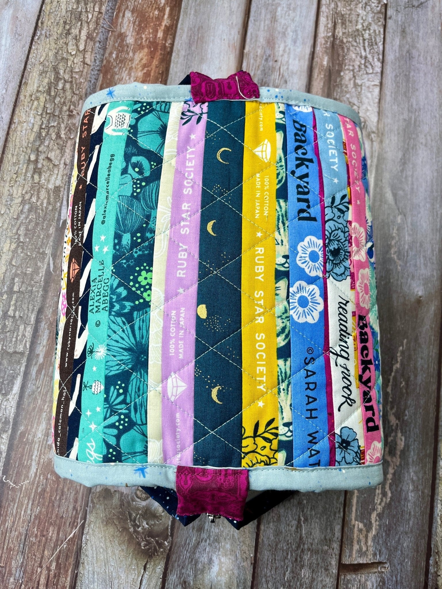 Selvedge Blue Yellow Pink & Denim Patchwork Sew Together Bag - Uphouse Crafts