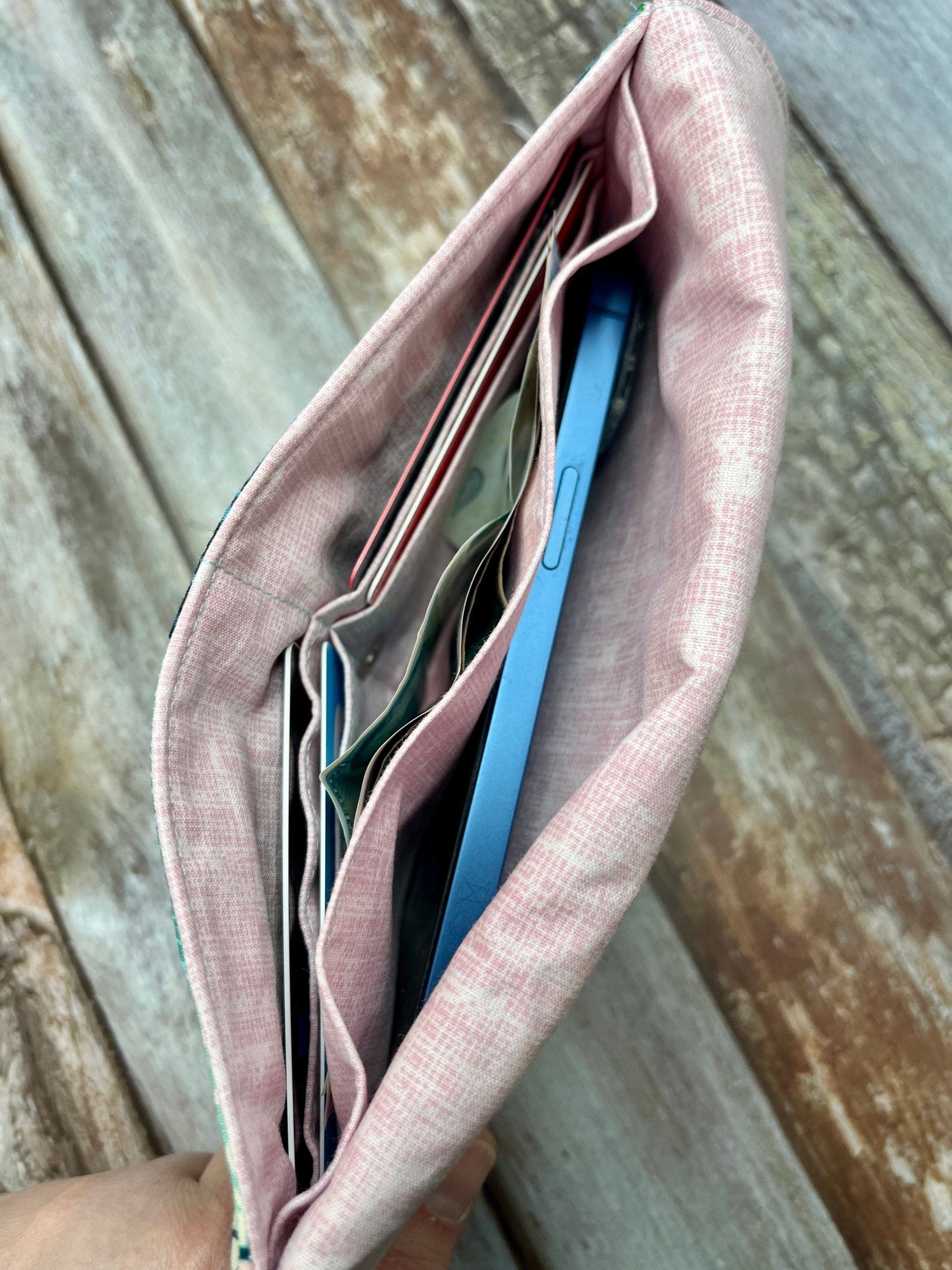 Selvedge Slim Purse | Patchwork Purse | Phone Clutch Wallet