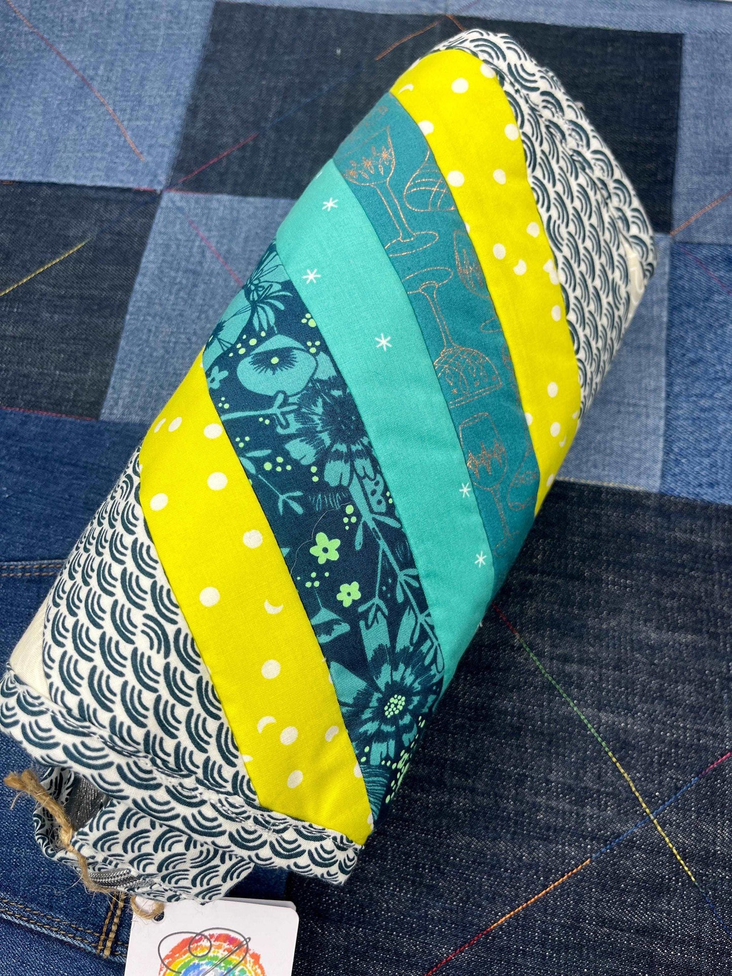 Sew Together Bag | Aqua Lime Teal | Craft Organisation