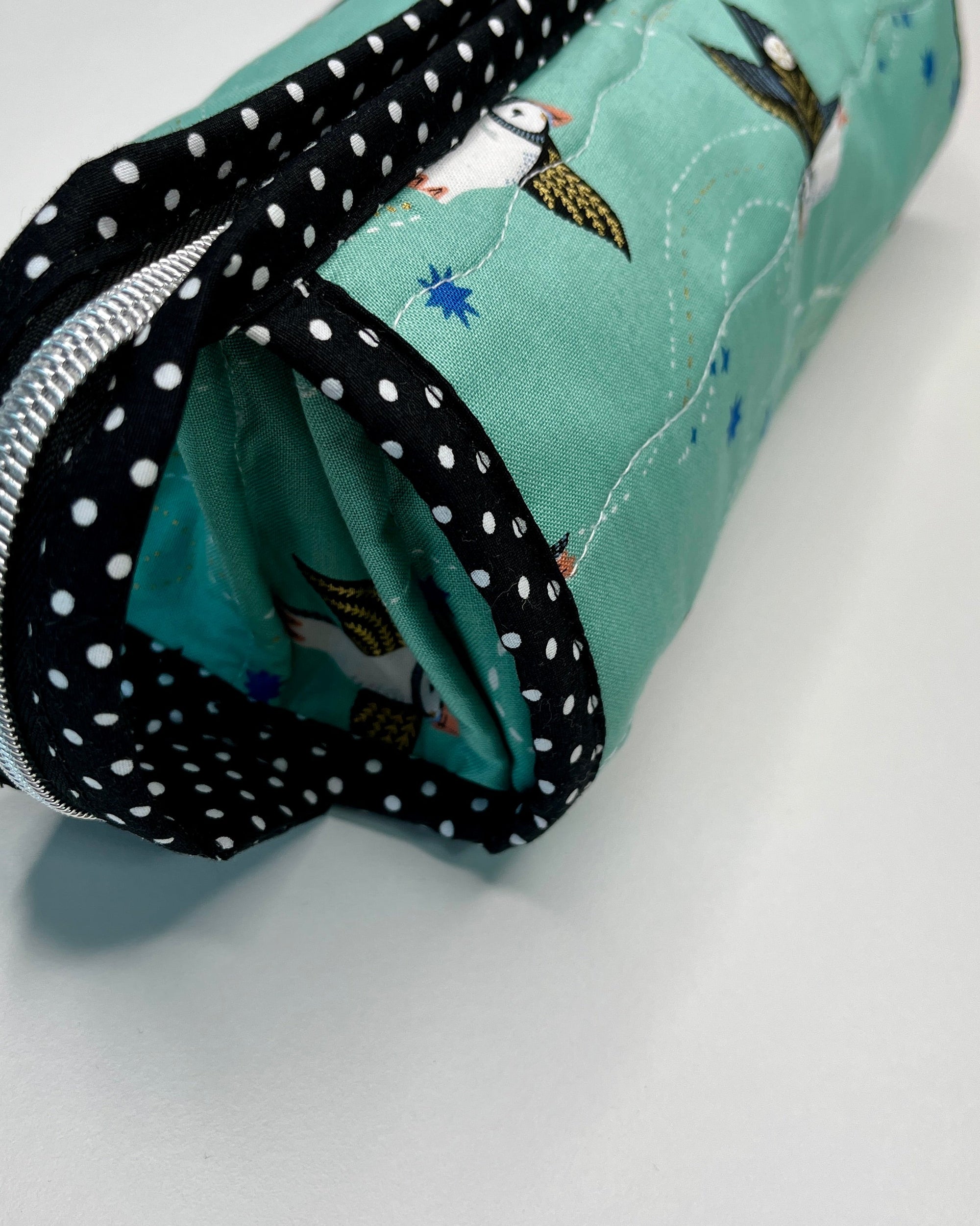 Sew Together Bag | Black Green Puffin | Craft Organisation - Uphouse Crafts