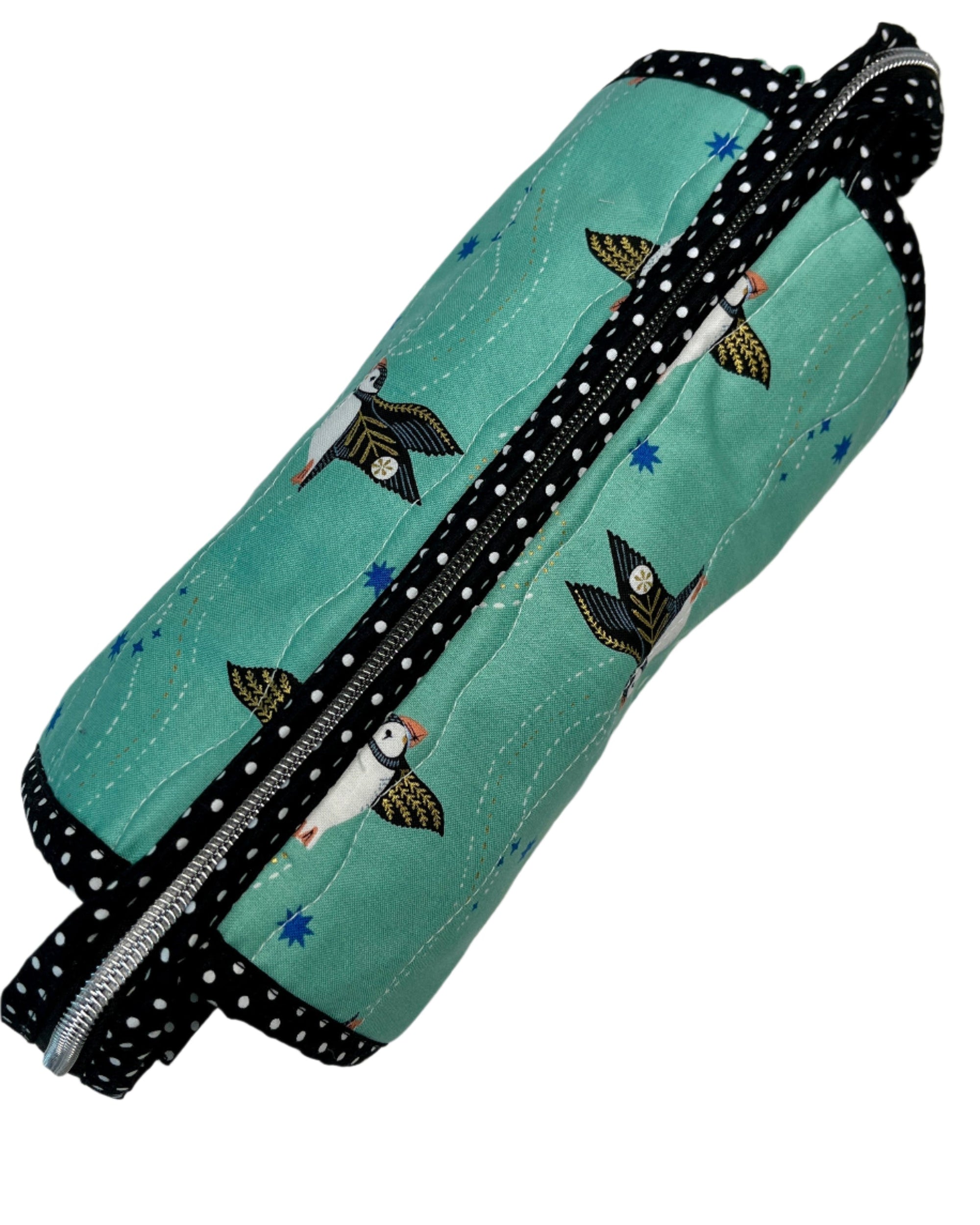 Sew Together Bag | Black Green Puffin | Craft Organisation - Uphouse Crafts