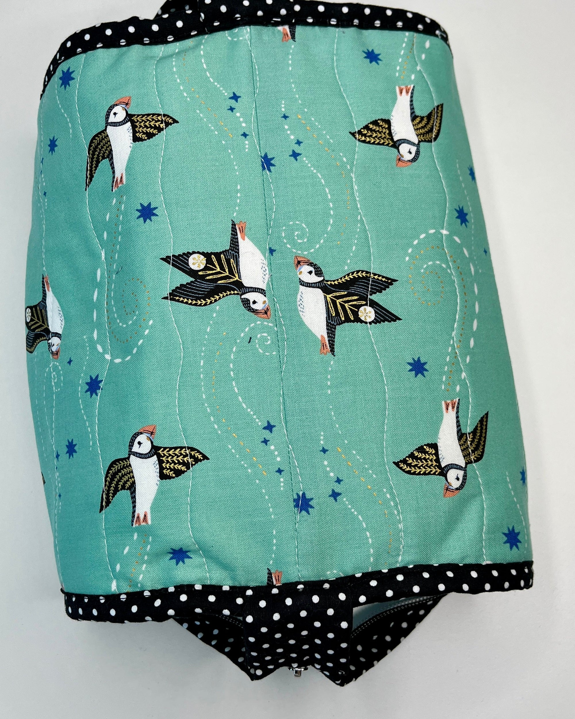 Sew Together Bag | Black Green Puffin | Craft Organisation - Uphouse Crafts