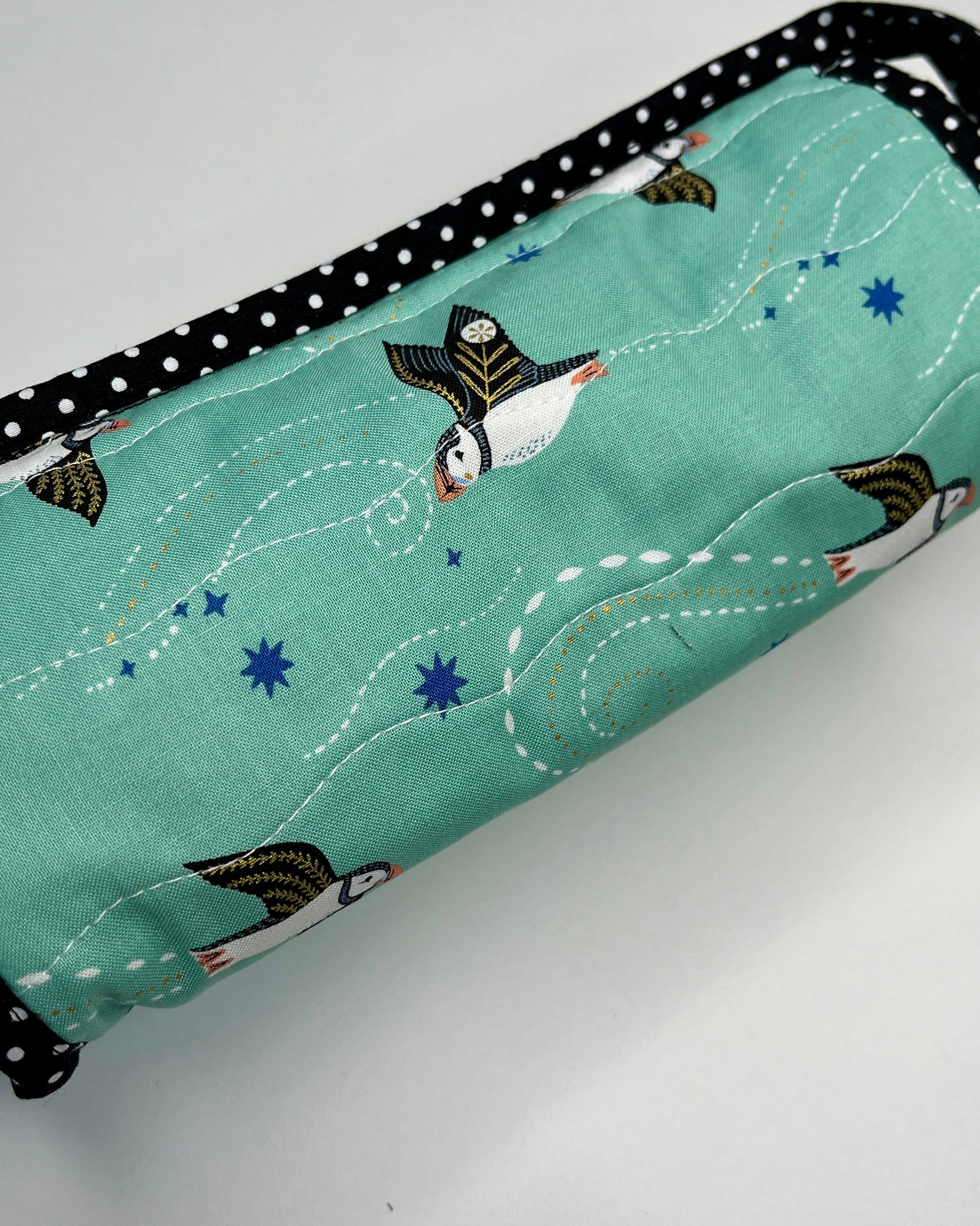 Sew Together Bag | Black Green Puffin | Craft Organisation - Uphouse Crafts