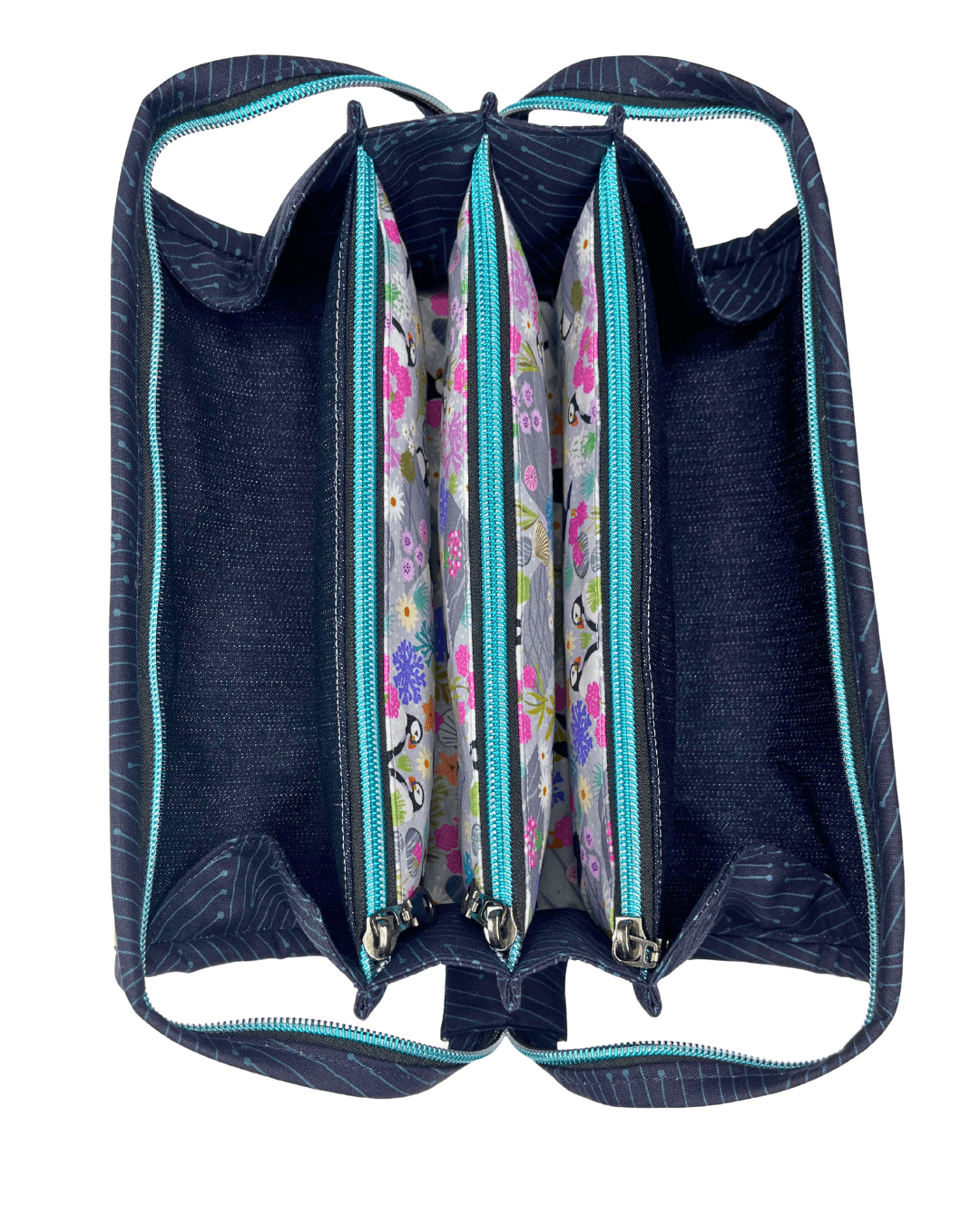 Sew Together Bag | Blue Aqua Puffin | Craft Organisation - Uphouse Crafts